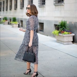 NWOT Who What Wear Ruffle Floral Midi Dress